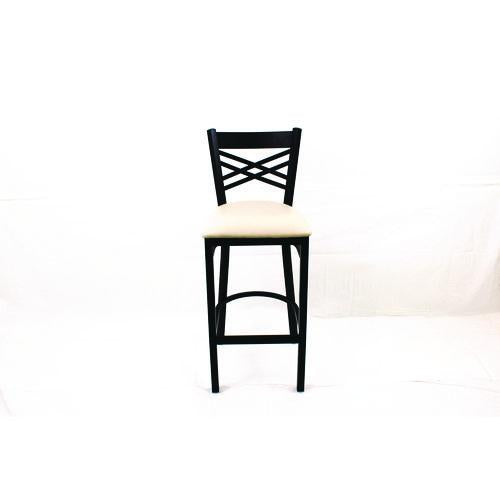 JMC Furniture XBSBVSCRM X Series Barstool, Supports Up to 300 lb, 29.5" Seat Height, Cream Seat, Black Back, Black Base