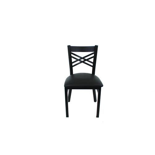 JMC Furniture XCHBVSBLK X Series Chair, Supports Up to 300 lb, 18" Seat Height, Black Seat, Black Back, Black Base