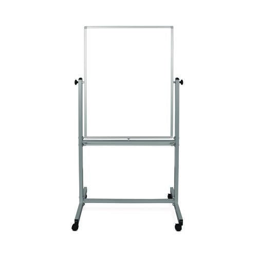 Luxor MB3040WW Mobile Magnetic Whiteboard, 36" x 68", White Surface, Satin Aluminum Frame