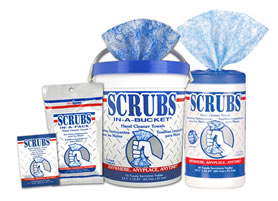 ITW Pro Brands 42272 Scrubs Hand Cleaner Towels 72 Count Bucket Citrus Scent 6/CS