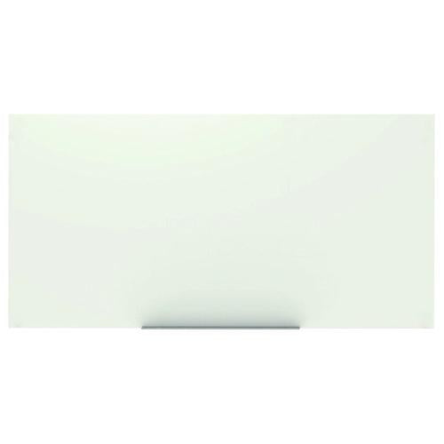 Luxor WGB9648M Magnetic Wall-Mounted Glass Board, 96" x 48", White Surface, Frameless