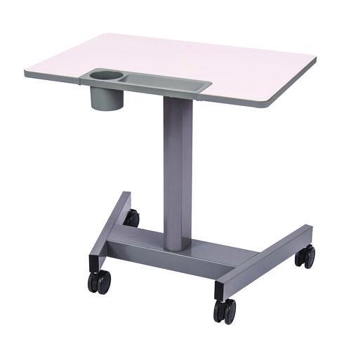 Luxor STUDENT-P Pneumatic Sit Stand Desk, 27.5 x 19.5 x 26.25 to 42, White/Gray