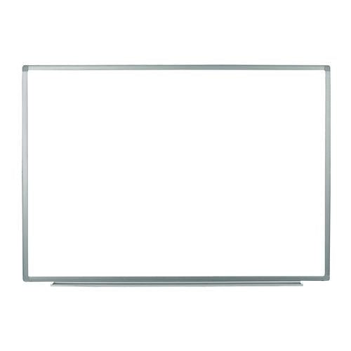 Luxor WB4836W Wall-Mounted Magnetic Whiteboard, 48" x 36", White Surface, Silver Aluminum Frame