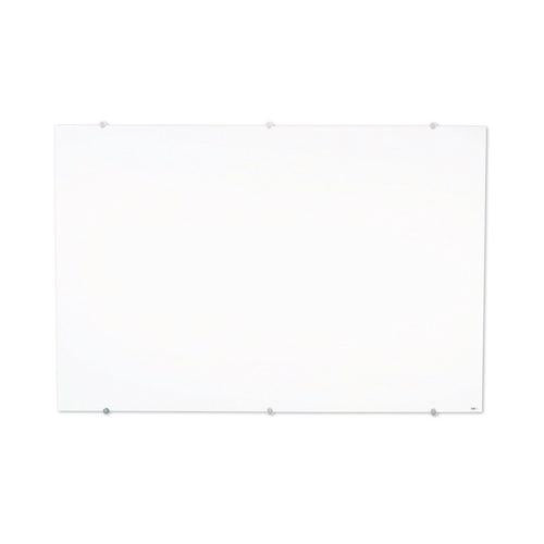 Luxor WGB4836M Magnetic Wall-Mounted Glass Board, 48" x 36", White Surface, Silver Aluminum Frame