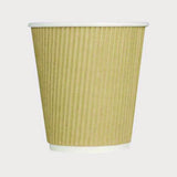 Karat C-KRC510 Ripple Hot Cups, 10 oz, Kraft/White, 500/Carton 2