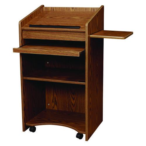 Oklahoma Sound 600MO Aristocrat Non-Sound Lectern, 25 x 20 x 46, Oak