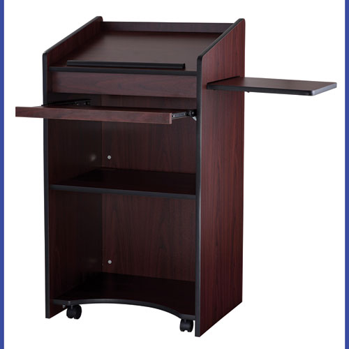 Oklahoma Sound 600MY Aristocrat Non-Sound Lectern, 25 x 20 x 46, Mahogany