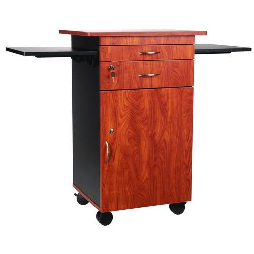 Oklahoma Sound MMC Multimedia Presentation Cart, 25 x 19 x 38, Cherry/Black