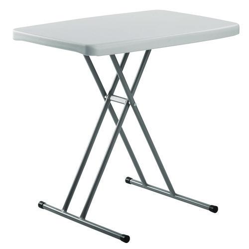 NPS PT3020 Height Adjustable Personal Folding Table, Rectangular, 20 x 30 x 27.87, Speckled Gray Top, Gray Base/Legs