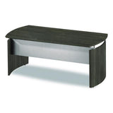 Safco MNDT72LGS Medina Series Laminate Curved Desk Top, 72" X 36", Gray Steel 2