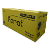 Karat FP-HC66PP-1C Polypropylene Plastic Hinged Container, 6 x 6 x 3.3, Clear, Plastic, 50/Pack, 6 Packs/Carton 2