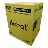 Karat FP-HC99PP-1C Polypropylene Plastic Hinged Container, 9.35 x 9.22 x 3.17, Clear, Plastic, 50/Pack, 4 Packs/Carton 2