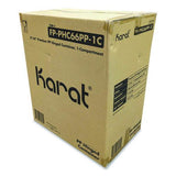 Karat FP-PHC66PP-1C Polypropylene Plastic Hinged Container, 6 x 6 x 3, Black/Clear, Plastic, 50/Pack, 6 Packs/Carton 2