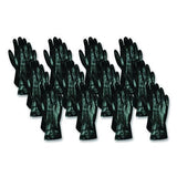 MCR Safety 6218 single dipped pvc gloves, smooth, interlock lined, 18" long, large, black, 12 pair 3