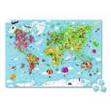 Janod J02656 Cardboard Puzzle, Giant World Map Suitcase Puzzle, 300 Pieces, Ages 7 Years and Up 2