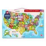 Janod J05487 Cardboard Puzzle, United States Map Puzzle, 48 Pieces, Ages 7 to 12 2