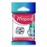 Maped Helix 006700 Classic 2-Hole Metal Pencil Sharpener, 2.56 x 0.67 x 4.92, Silver 2