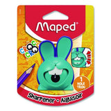 Maped Helix 017649 Croc Croc Chomp Rabbit 1-Hole Canister Pencil Sharpener, 3.74 x 1.8 x 4.92, Randomly Assorted Colors 3