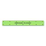 Maped Helix 245648 Unbreakable 12" Ruler, Standard/Metric, 12.72" Long, Randomly Assorted Color 3
