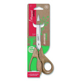 Maped Helix 499111FM Advanced Wood Multipurpose Scissors, 8.25" Long, 4.75" Cut Length, Straight Brown Handle 3