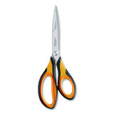 Maped Helix 697710 Ultimate Soft Grip Multipurpose Scissors, 8.25" Long, 4.5" Cut Length, Straight Orange/Black Handle 3