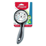 Maped Helix 393549 2.5X Soft Touch Large Magnifying Glass, Plastic Lens, 3" dia, Randomly Assorted Color 3