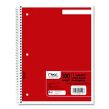 Mead 05514 Spiral Notebook, 3-Hole Punched, 1-Subject, Wide/Legal Rule, Randomly Assorted Cover Color, (100) 10.5 x 7.5 Sheets 2
