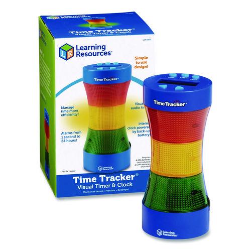 Learning Resources LER6900 Time Tracker Visual Timer and Clock, LCD, 5.4 x 8.6 x 2.5, Assorted Colors