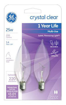 GE 25W CLR Candel Bulb