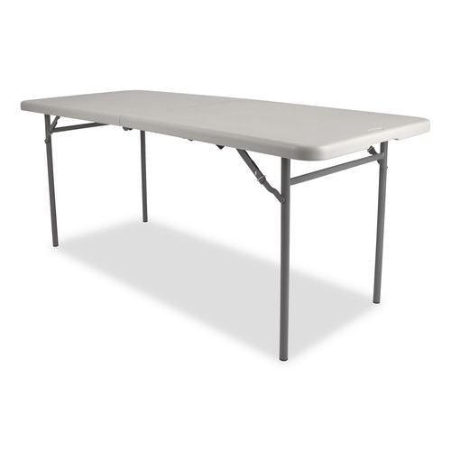 NPS CMFIH3060 Comfort Max Fold-in-Half Table, Rectangular, 60w x 30d x 29.25h, Speckled Gray Top, Gray Base/Legs