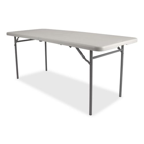 NPS CMFIH3096 Comfort Max Fold-in-Half Table, Rectangular, 96w x 30d x 29.25h, Speckled Gray Top, Gray Base/Legs