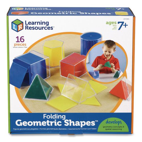 Learning Resources LER0921 Folding Geometric Shapes, Grades 2 to 6, 16 Pieces