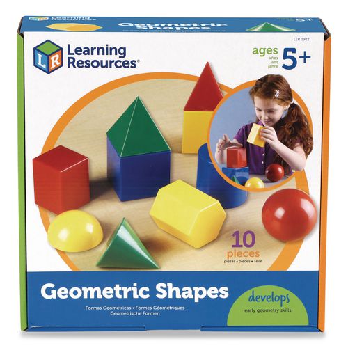 Learning Resources LER0922 Large Geometric Shapes, Grades K to 5, 10 Pieces