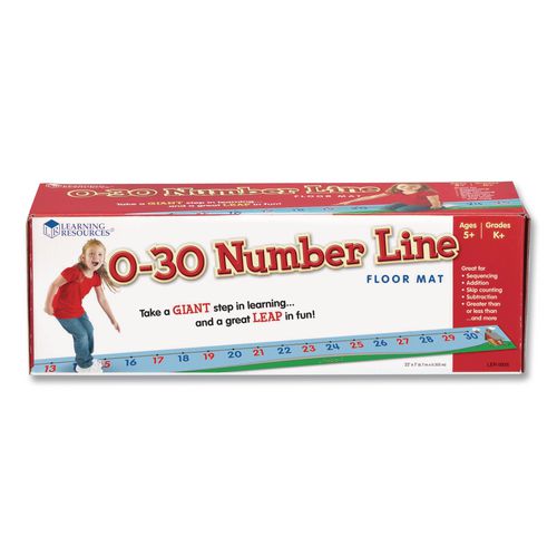 Learning Resources LER0935 0-30 Number Line Floor Mat, Grades K to 5