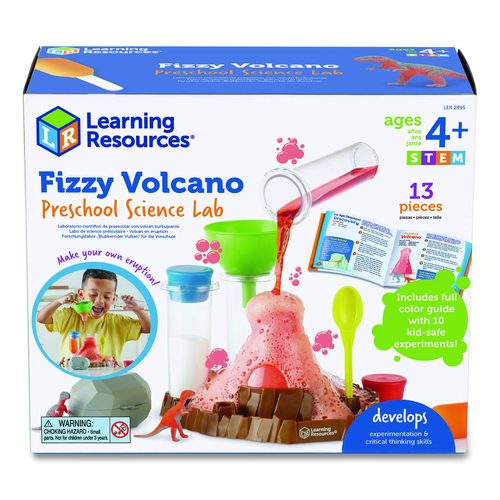 Learning Resources LER2895 Fizzy Volcano Preschool Science Lab, Grades Pre-K to 2, 13 Pieces