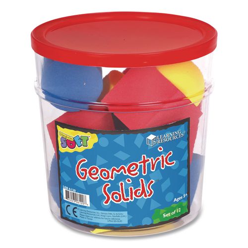 Learning Resources LER6120 Hands-On Soft Geometric Solids, Grades K to 5, 12 Pieces