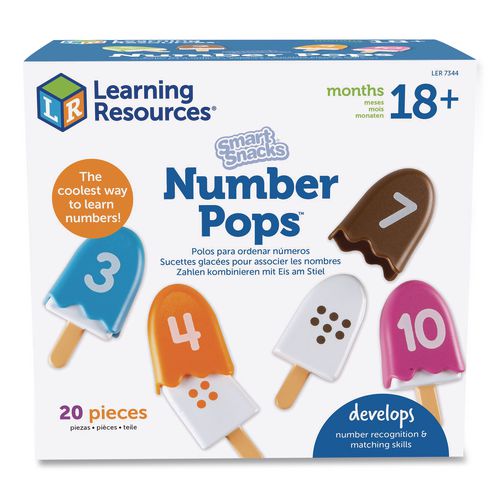 Learning Resources LER7344 Smart Snacks Number Pops, Pre-K, 20 Pieces