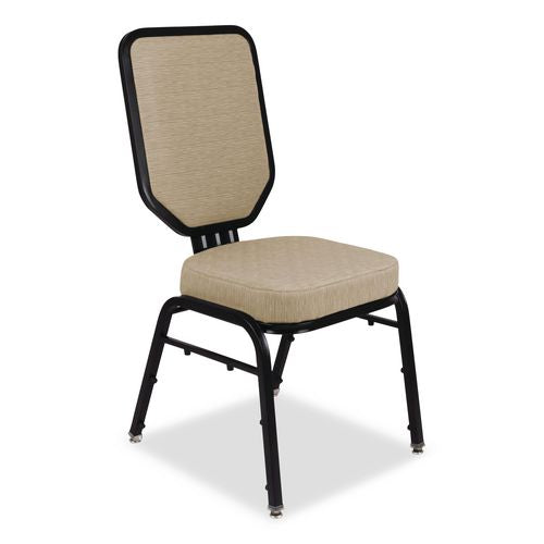 NPS 9688BG2 Flex-Back Banquet Chair, Supports Up to 500 lbs, 18.6" Seat Height, Morticia Taupe Seat/Back, Black Base, 2/Pack
