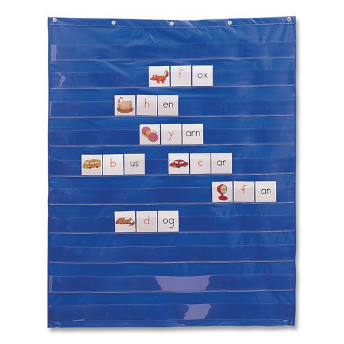 Learning Resources LER2206 Pocket Chart, 10 Pockets, 33.5 x 42, Blue