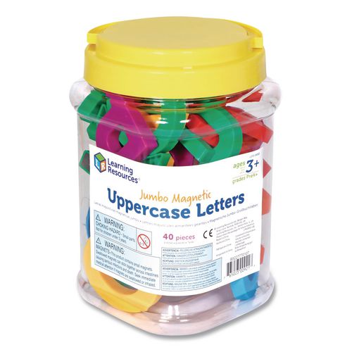 Learning Resources LER0450 Jumbo Uppercase Magnetic Letters, 2.5" Tall, Assorted Colors, 40 Pieces
