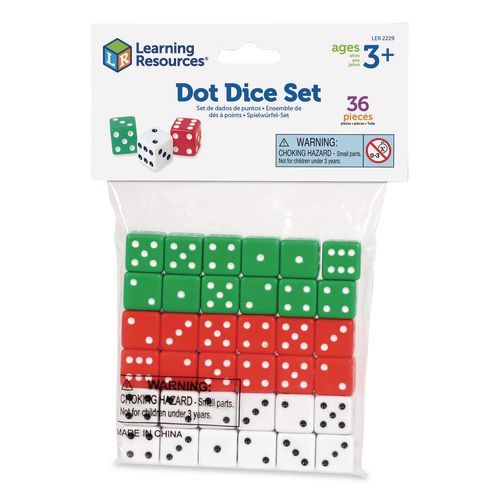 Learning Resources LER2229 Dot Dice, Ages 3 and Up, 36 Dice
