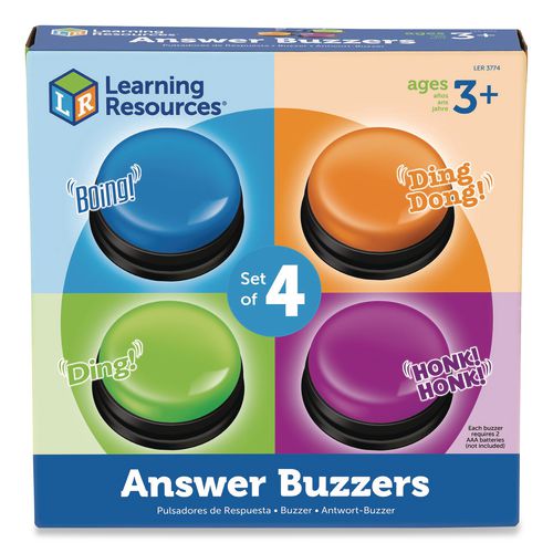 Learning Resources LER3774 Answer Buzzers, Ages 3 and Up, 4 Buzzers