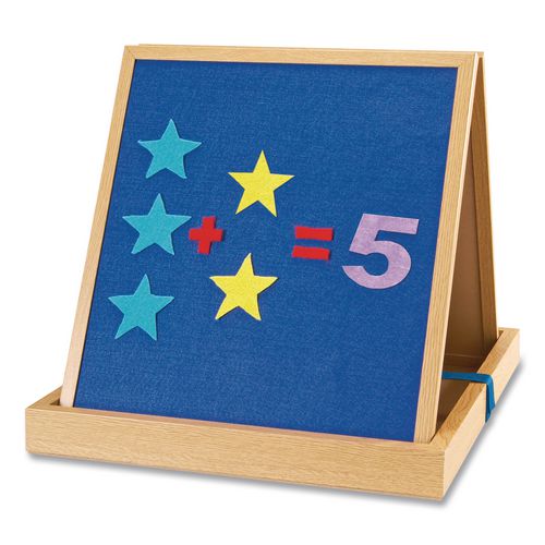 Learning Resources LER7286 Double-Sided Tabletop Easel, 15.75" x 17.5", White/Blue Surface