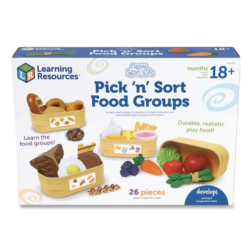 Learning Resources LER9755 New Sprouts Pick 'n' Sort Food Groups, Pre-K to K, 21 Pieces