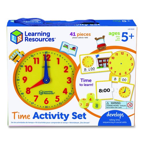Learning Resources LER3220 Time Activity Set, 1 to 12 Players, Grades K to 1, 41 Pieces