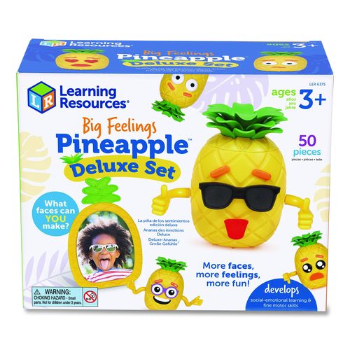 Learning Resources LER6375 Big Feelings Pineapple Deluxe Set, Ages 3 and Up, Yellow/Green/Orange, 50 Pieces