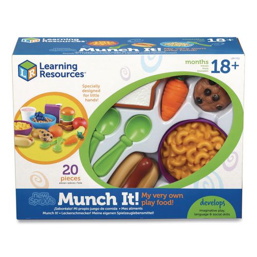Learning Resources LER7711 New Sprouts Munch It! Food Set, Pre-K to K, 20 Pieces