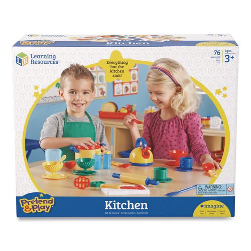 Learning Resources LER9157 Pretend and Play Kitchen Set, Ages 3 and Up, 73 Pieces