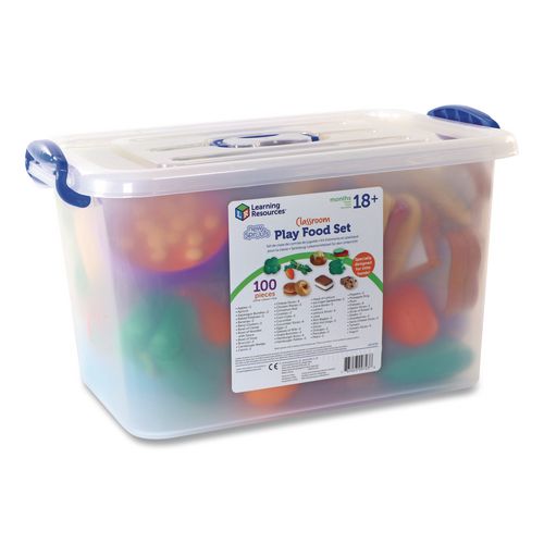 Learning Resources LER9723 New Sprouts Classroom Play Food Set, Pre-K to K, 100 Pieces
