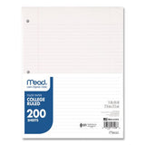 Mead 17208 Filler Paper, 3-Hole, 8.5 X 11, College Rule, 200/pack 2